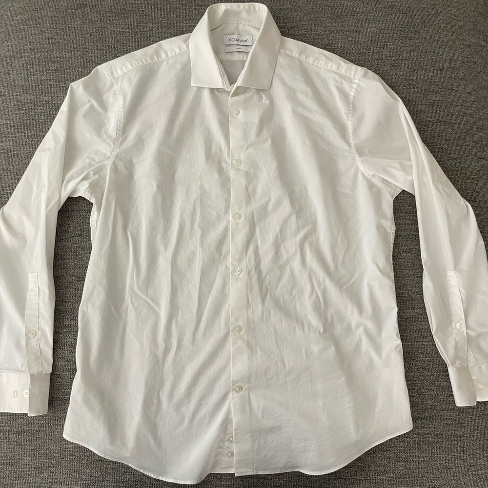 Calvin Klein Men's Crisp White Dress Shirt